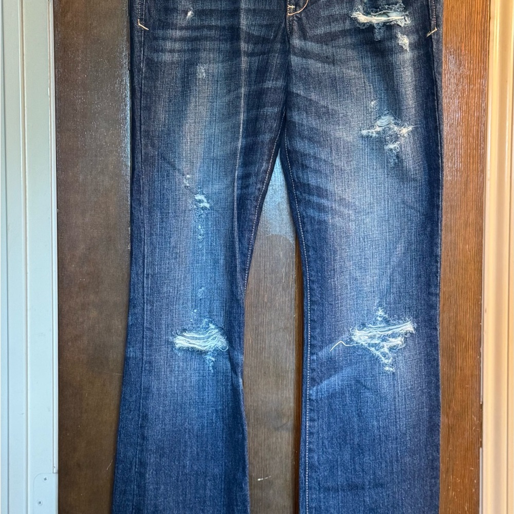 Abercrombie & Fitch Blue Flare Wide Leg Jeans